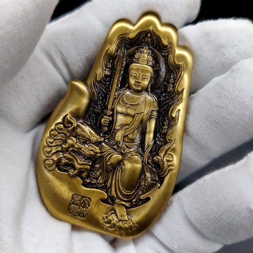 文殊菩萨、普贤菩萨异形纪念章 中国金币发行 商品图3