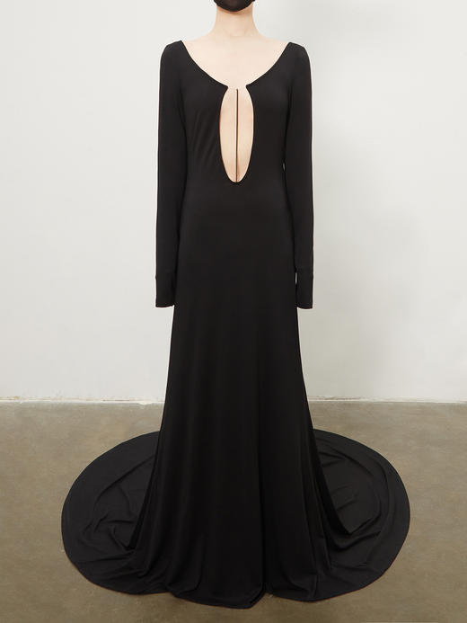 ranyepersonal｜dress 前镂空后背拼接弹力针织连衣裙 [ 黑BODY23DR01  ] 商品图1