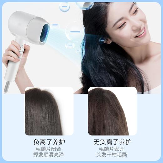 美的（Midea）电吹风 负离子吹风机 家用大功率吹风筒 柔顺护发电吹风机 节日礼物 MB-AJ0501 小米白 商品图5