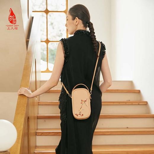 SAINTJOY/上久楷 宋锦斜背包 鹊上枝头 BWS23B0802 商品图3