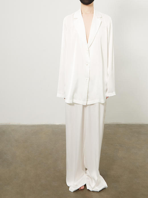 ranyepersonal｜pajamas SET 简约真丝混纺垂感套装  [ BODY23PJS01- 黑0 / 白1 ] 商品图7