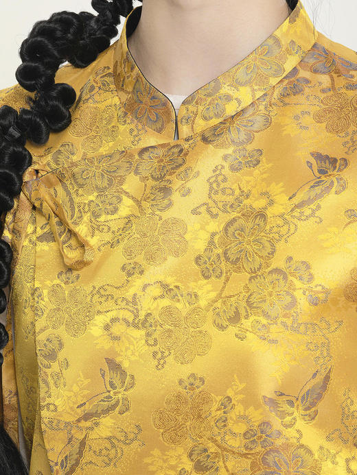 盛唐牡丹 |花香引蝶真丝宋锦新中式马甲正反两穿（里料随机花纹） 商品图9