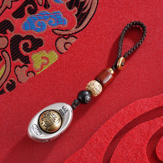 子佩集S999银【拾益元宝】钥匙扣【YSK736】纯银可转动2310 商品图3