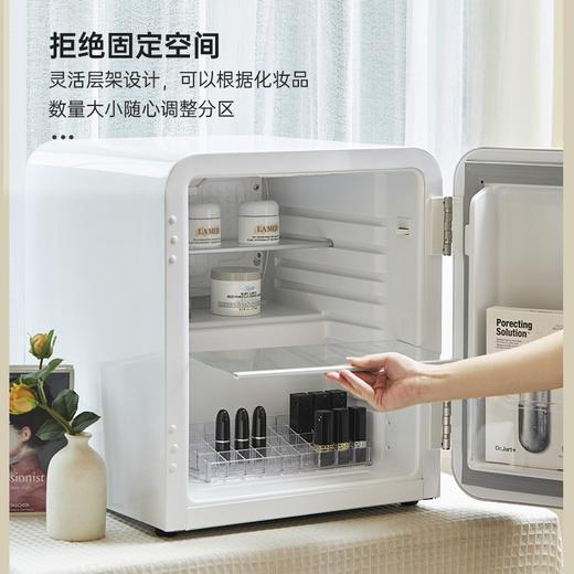 哈士奇 BC-46COC白色 客厅冰箱复古小型化妆品专用护肤品面膜美容美妆香水冰箱迷你型精准控温42升 商品图1