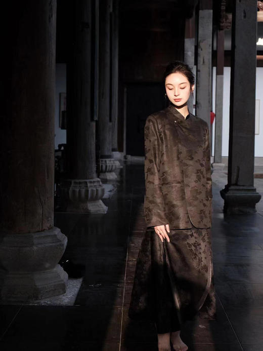 盛唐牡丹 |香云纱斜襟女上衣 商品图6