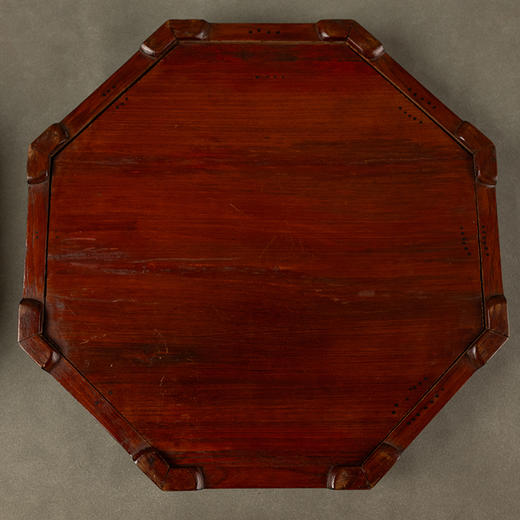 清 黑漆描金观画图八角盖盒 商品图3