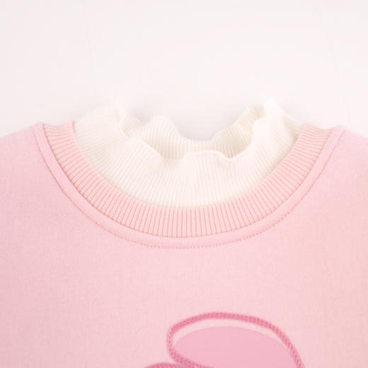 棉果果冬季新品女童半高领套头加绒卫衣M422180423621 商品图3