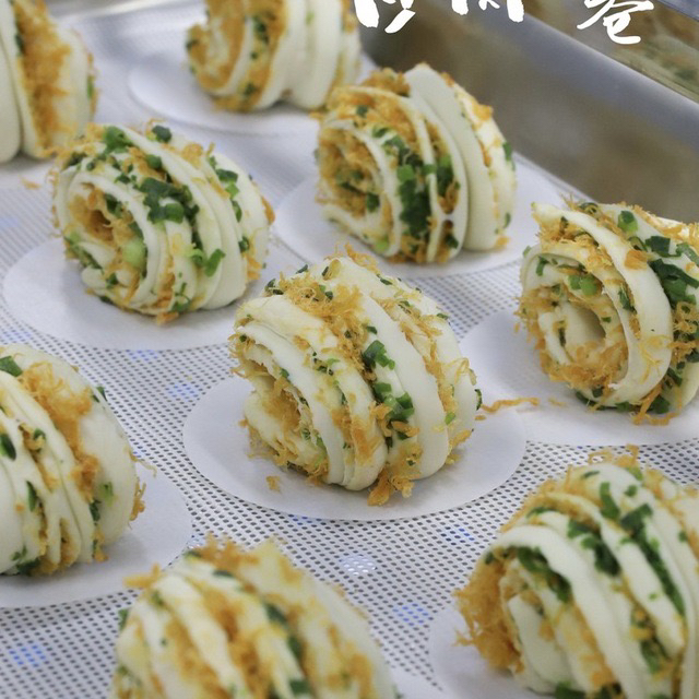 香葱肉松卷