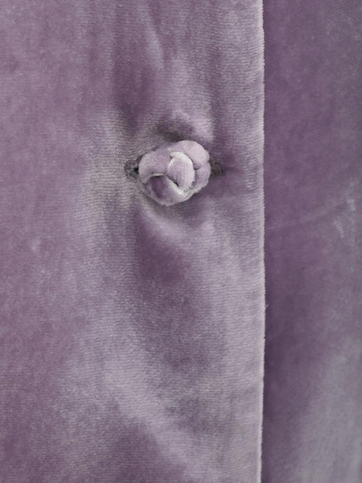 盛唐牡丹|香芋紫绣花丝绒两面穿棉服 商品图11