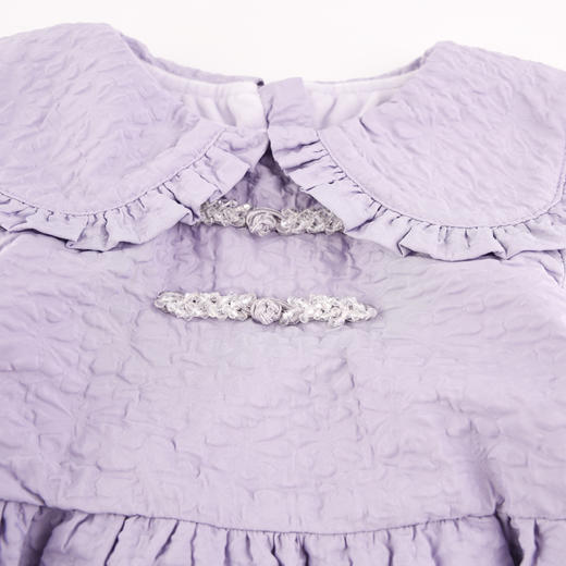 棉果果冬季新品女童水晶绒大翻领连衣裙M422700423612 商品图2