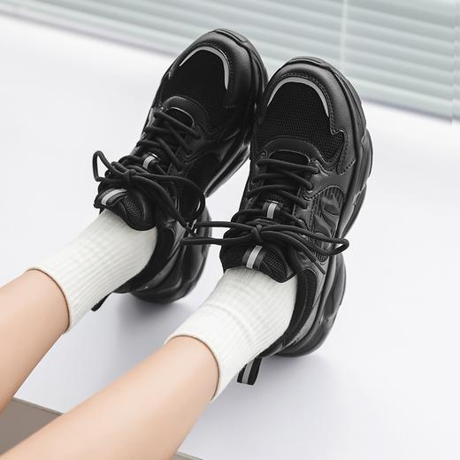 情侣款酷飒机能风反光条厚底老爹鞋复古2023新款高端潮牌鞋子 商品图3