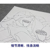 【大彩图】李晓明工笔画白描底稿斗方小品《凝碧》荷花临摹勾线花鸟线稿K091 商品缩略图4