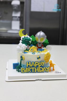 奥—特曼&恐龙蛋糕