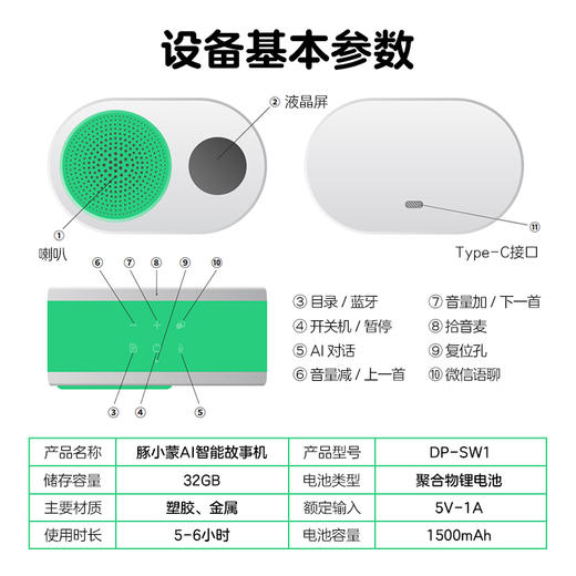 豚小蒙AI智能故事机（WIFI/32G/礼盒） 商品图6