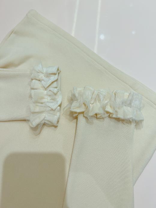 花边袖打底衫 杏色 商品图1