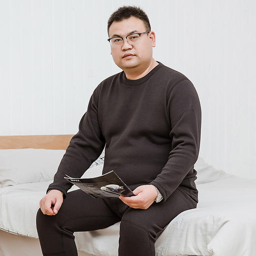 【新款DPD】大依优型大码男装加绒加厚保暖套装内衣弹力加绒舒适保暖秋衣秋裤 商品图2