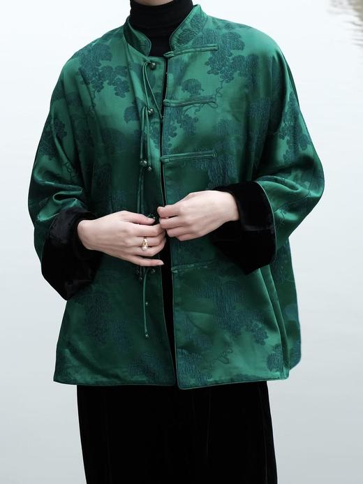 盛唐牡丹 |双面松鼠葡萄纹女外套/丝绒正反两穿 (不夹棉) 商品图2