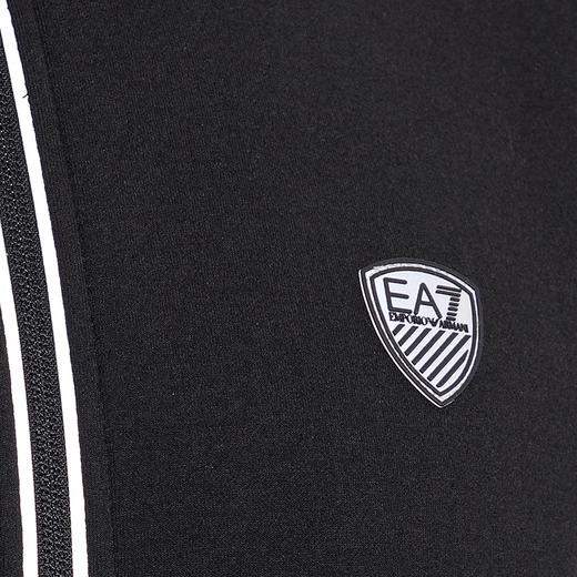 EMPORIO ARMANI EA7 阿玛尼 男士徽标贴花拉链卫衣 黑色 8NPM19 PJ4EZ 1200 商品图2