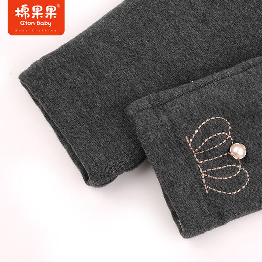 棉果果冬季新品女童针织夹棉铅笔裤打底裤M422206823626 商品图2