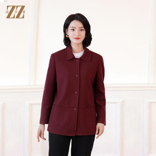 佐尔美秋冬新款 气质优雅针织羊毛大衣外套女E14ZZ14 商品图3