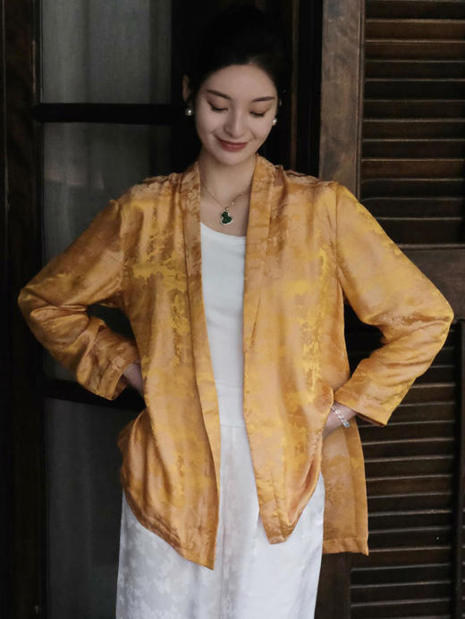 盛唐牡丹 |清明上河图女上衣 皇明黄 商品图0