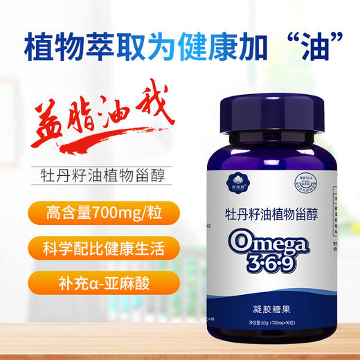 【包邮到家｜智健源-牡丹籽油植物甾醇凝胶糖果中老年糖果】高含量700mg/粒｜科学配比健康生活｜补充α-亚麻酸  如风生活特惠 商品图1