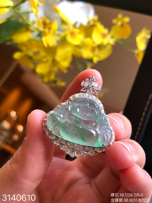 玻璃种飘翠佛公吊坠    59999【3140610】 商品图2