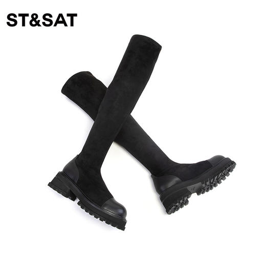 星期六优雅过膝弹力瘦瘦靴靴SS34117655 商品图9