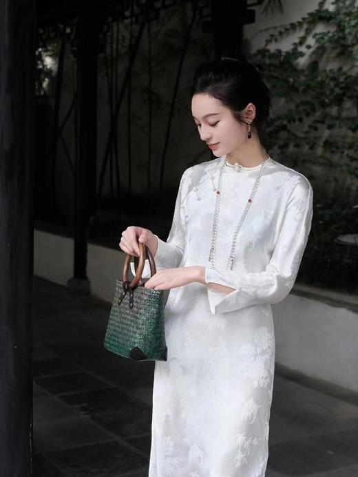 瑕疵|  盛唐牡丹|真丝梅兰竹菊斜襟旗袍裙[特价品]](特殊商品不退不换)(特殊商品不退不换) 商品图2