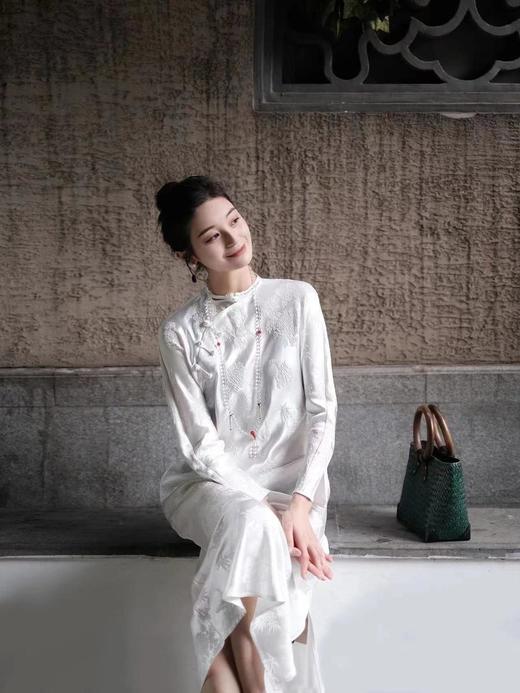 瑕疵|  盛唐牡丹|真丝梅兰竹菊斜襟旗袍裙[特价品]](特殊商品不退不换)(特殊商品不退不换) 商品图11