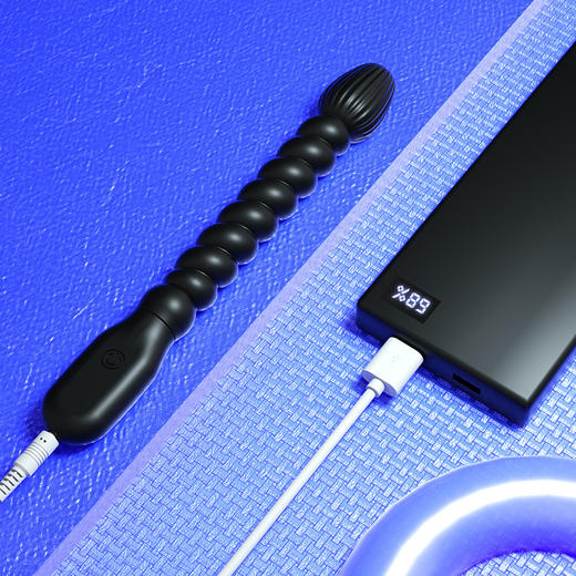 谜姬 螺纹强震拉珠后庭开发情趣用品新手开肛震颤成人性爱 商品图2