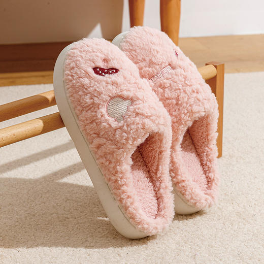 【萌趣美学❗️可可爱爱棉拖鞋】柔软防滑保暖，秋冬季棉拖鞋❗️舒适厚底、防滑保暖。女情侣室内家居家用防滑厚底保暖月子踩屎感毛毛绒男，月子情侣室内棉拖父亲节礼物新年礼盒年货礼盒 商品图2