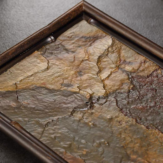 中式紫竹制岩石面干泡台功夫茶道茶具收纳盘家用茶台托盘长方形 商品图4