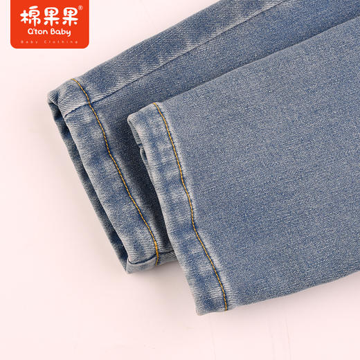 棉果果冬季新品女童加绒牛仔裤M422200423616 商品图4