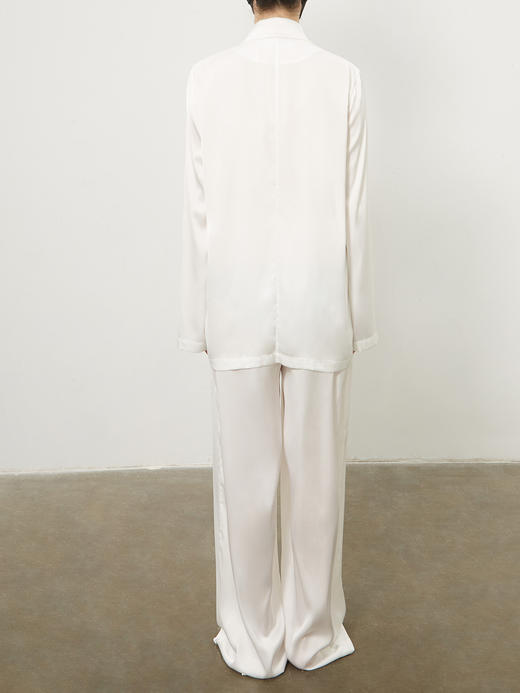 ranyepersonal｜pajamas SET 简约真丝混纺垂感套装  [ BODY23PJS01- 黑0 / 白1 ] 商品图5