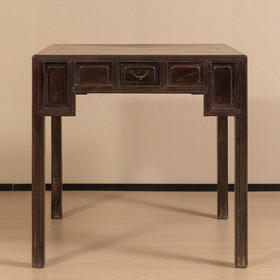 清 红木带屉四面平方桌