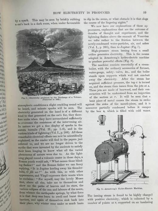 约19世纪后期 万物科学（卷3） 约百幅插图 漆布精装16开 商品图13