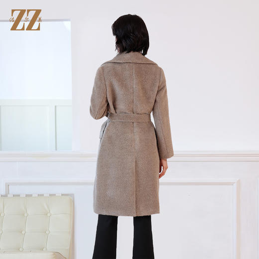 佐尔美秋冬新款 气质优雅羊驼毛长大衣女E24DC23 商品图4