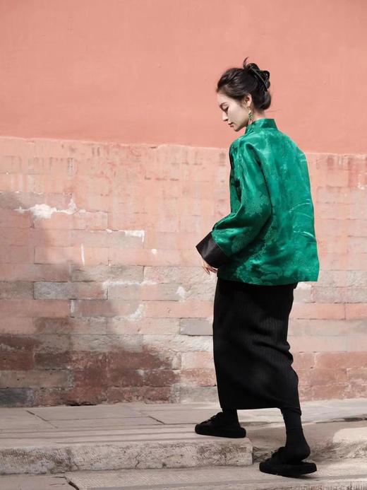 盛唐牡丹 |真丝松鼠葡萄纹对襟外套单面穿 商品图6