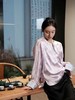 盛唐牡丹 |真丝提花斜襟上衣（蓝粉两面穿） 商品缩略图1
