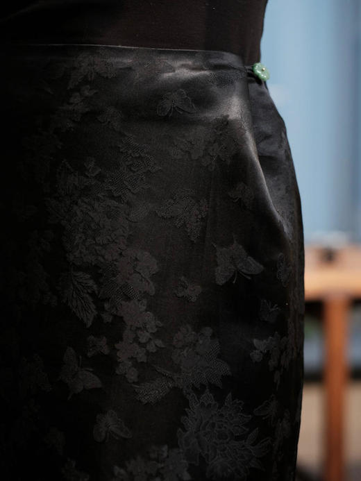 盛唐牡丹 | 早春真丝蝶恋花新中式女裙 商品图7