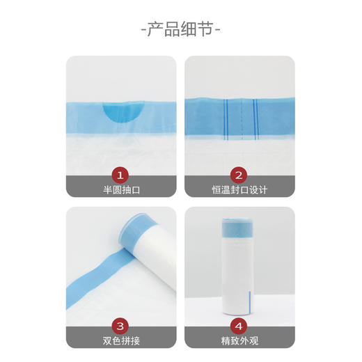 【芈奈儿新款垃圾袋；厚实却不拖沓】可爱印花手提抽绳设计，轻松携带。自动收口，省时方便。大容量塑料背心袋，质感上乘。让垃圾变得简单而G级！ 商品图3