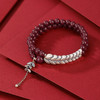 【穗穗平安】S990银足银朱砂复古麦穗圆珠双圈手串【CW-SL11563】手链 商品缩略图0