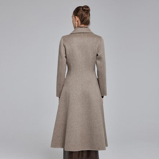 NH927斯尔丽23冬季新款气质时尚收腰修身西装领长款双面呢大衣 商品图1