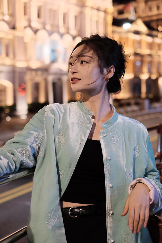 盛唐牡丹|双面穿丝绒绣花对襟外套(夹棉) 商品图2