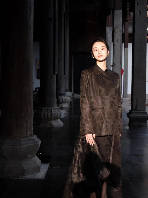 盛唐牡丹 |香云纱斜襟女上衣 商品图7