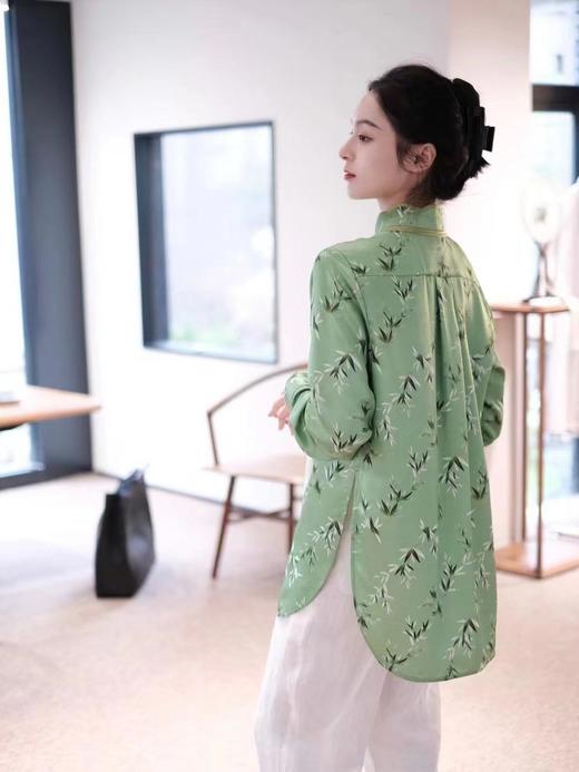 微瑕秒杀 |盛唐牡丹 |文竹真丝花瓣领衬衫[特价品](特殊商品不退不换) 商品图7