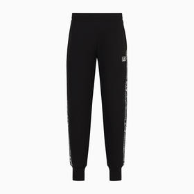 EMPORIO ARMANI EA7 男士棉质字母徽标休闲运动裤 黑色 6RPP55 PJ07Z 1200