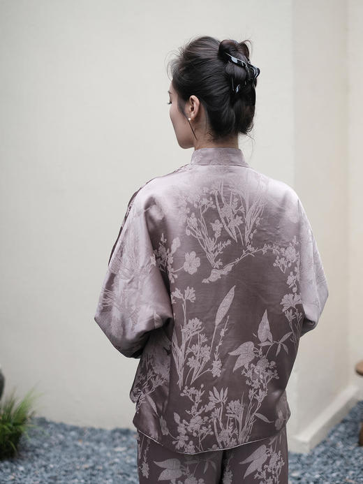 盛唐牡丹 |真丝提花对襟新中式外套 (不夹棉） 商品图5