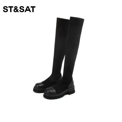 星期六优雅过膝弹力瘦瘦靴靴SS34117655 商品图7